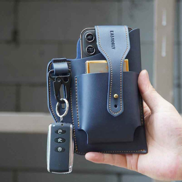 Retro Belt Waist Fashionable Bag (Blue)